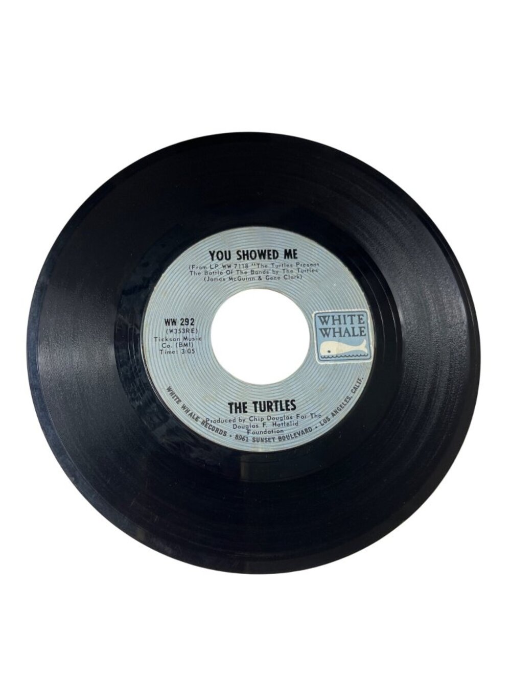 The Turtles "You Showed Me / Buzz Saw" 7" 45 RPM Vinyl Record White Whale R125